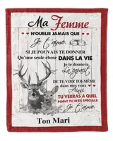 À ma Femme  - Je t'aime Cozy Plush Fleece Blanket white 30x40in