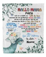 Hallo mama Cozy Plush Fleece Blanket white 30x40in