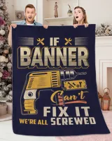 BANNER Cozy Plush Fleece Blanket navy 30x40in