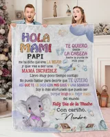 Hola mami Papi me ha dicho que eres la mejor y que vas a ser una mamá increíble. Cozy Plush Fleece Blanket white 30x40in