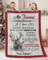 À ma Femme  - Je t'aime Cozy Plush Fleece Blanket white 30x40in