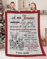 À ma Femme Cozy Plush Fleece Blanket white 30x40in