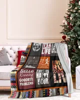 Running blanket 01 Cozy Plush Fleece Blanket white 30x40in