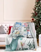Hallo mama Cozy Plush Fleece Blanket white 30x40in