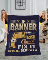 BANNER Cozy Plush Fleece Blanket navy 30x40in