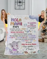 Hola mami Papi me ha dicho que eres la mejor y que vas a ser una mamá increíble. Cozy Plush Fleece Blanket white 30x40in