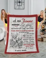 À ma Femme Cozy Plush Fleece Blanket white 30x40in