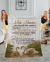 Mon Homme Cozy Plush Fleece Blanket white 30x40in