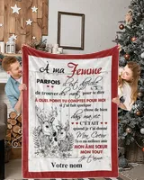 À ma Femme Cozy Plush Fleece Blanket white 30x40in