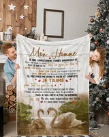 Mon Homme Cozy Plush Fleece Blanket white 30x40in