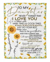 To my daughter, you are my sunshine Cozy Plush Fleece Blanket black 30x40in