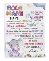 Hola mami Papi me ha dicho que eres la mejor y que vas a ser una mamá increíble. Cozy Plush Fleece Blanket white 30x40in
