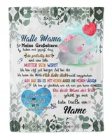 Hallo Mama Cozy Plush Fleece Blanket white 30x40in