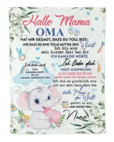 Hallo Mama Cozy Plush Fleece Blanket white 30x40in
