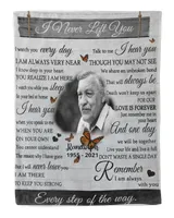 Personalized Custom I Never Left You Memorial Blanket With Pictures Sherpa Fleece Blanket FBL13 Cozy Plush Fleece Blanket white 30x40in