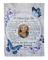 Personalized Custom I Never Left You Memorial Memory Photo Blanket Sherpa Fleece Blanket FBL20 Cozy Plush Fleece Blanket white 30x40in
