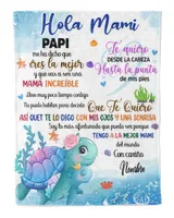 Hola Mami Papi  me ha dicho que eres la mejor y que vas a ser una mamá increíble. Cozy Plush Fleece Blanket white 30x40in