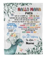 Hallo mama Cozy Plush Fleece Blanket white 30x40in