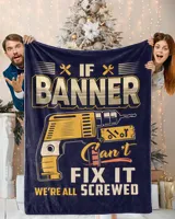BANNER Cozy Plush Fleece Blanket navy 30x40in