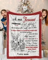 À ma Femme Cozy Plush Fleece Blanket white 30x40in