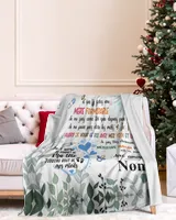 Bonjour maman Cozy Plush Fleece Blanket white 30x40in