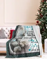 Dad to Son Cozy Plush Fleece Blanket white 30x40in