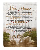 Mon Homme Cozy Plush Fleece Blanket white 30x40in