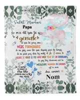 Bonjour maman Cozy Plush Fleece Blanket white 30x40in