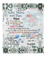 Hallo Mama und Papa Cozy Plush Fleece Blanket white 30x40in
