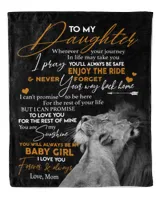 Mom to Daughter Cozy Plush Fleece Blanket white 30x40in