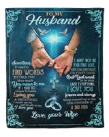 Special gift for Husband Cozy Plush Fleece Blanket white 30x40in