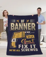 BANNER Cozy Plush Fleece Blanket navy 30x40in