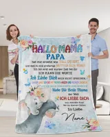 Hallo mama Cozy Plush Fleece Blanket white 30x40in