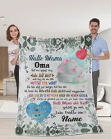 Hallo Mama Cozy Plush Fleece Blanket white 30x40in