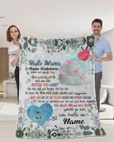 Hallo Mama Cozy Plush Fleece Blanket white 30x40in
