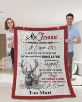 À ma Femme  - Je t'aime Cozy Plush Fleece Blanket white 30x40in