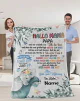 Hallo mama Cozy Plush Fleece Blanket white 30x40in
