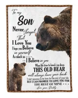 Dad to Son Cozy Plush Fleece Blanket white 30x40in