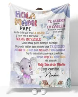 Hola mami Papi me ha dicho que eres la mejor y que vas a ser una mamá increíble. Cozy Plush Fleece Blanket white 30x40in