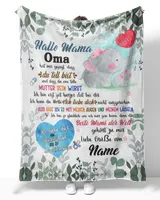 Hallo Mama Cozy Plush Fleece Blanket white 30x40in