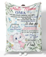 Hallo Mama Cozy Plush Fleece Blanket white 30x40in