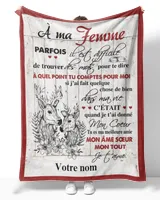 À ma Femme Cozy Plush Fleece Blanket white 30x40in