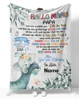 Hallo mama Cozy Plush Fleece Blanket white 30x40in