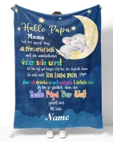 Hallo Papa Cozy Plush Fleece Blanket white 30x40in