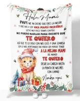 Hola Mami Cozy Plush Fleece Blanket white 30x40in