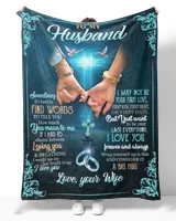 Special gift for Husband Cozy Plush Fleece Blanket white 30x40in