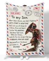 Dad to Son Cozy Plush Fleece Blanket white 30x40in