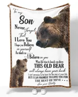Dad to Son Cozy Plush Fleece Blanket white 30x40in
