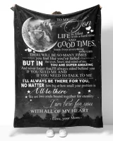 Mom to Son Cozy Plush Fleece Blanket white 30x40in