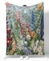 Personalized Beautiful Flowers Blanket